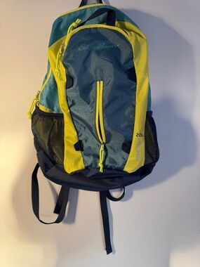 Eddie Bauer Teal and Lime 20L Daypack Backpack